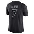 Jamed D.Broncos #7 John Elway Player Black RFLCTV Limited Stitched Jerseys