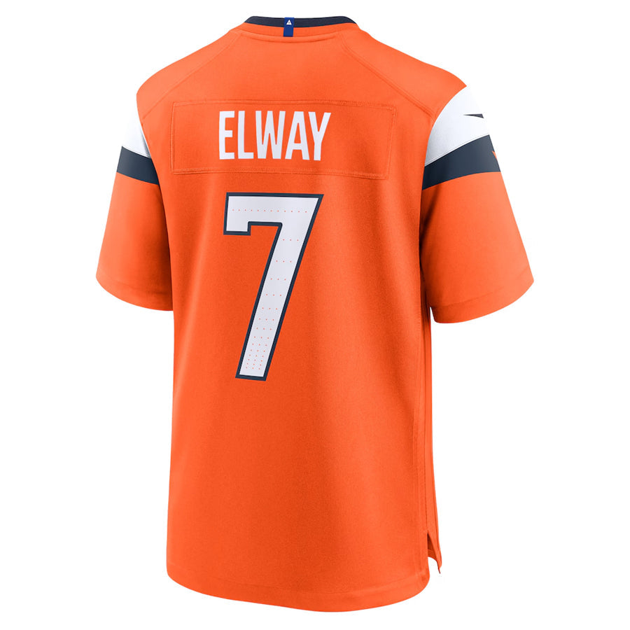 Jamed D.Broncos #7 John Elway Player Orange Home Game Stitched Jerseys