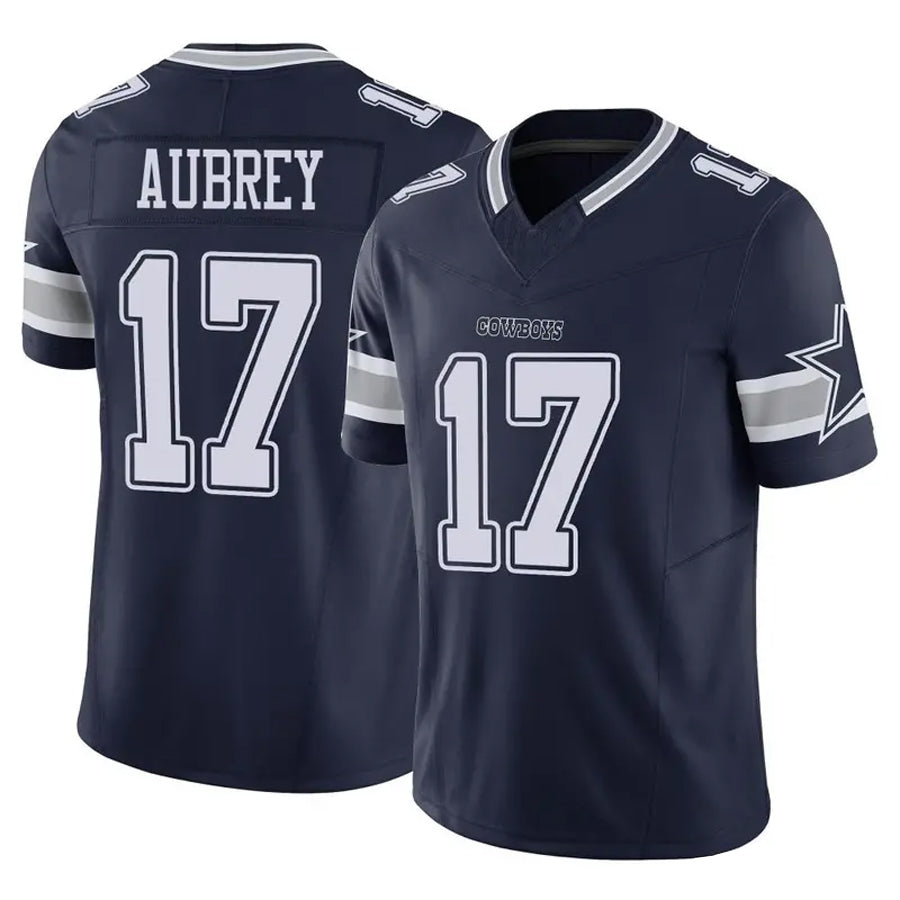 Jamed D.Cowboys #17 Brandon Aubrey Player Navy Vapor F.U.S.E. Limited Stitched Jerseys
