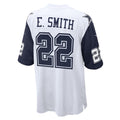 Jamed D.Cowboys #22 Emmitt Smith Player White-Navy Home Game Stitched Jerseys