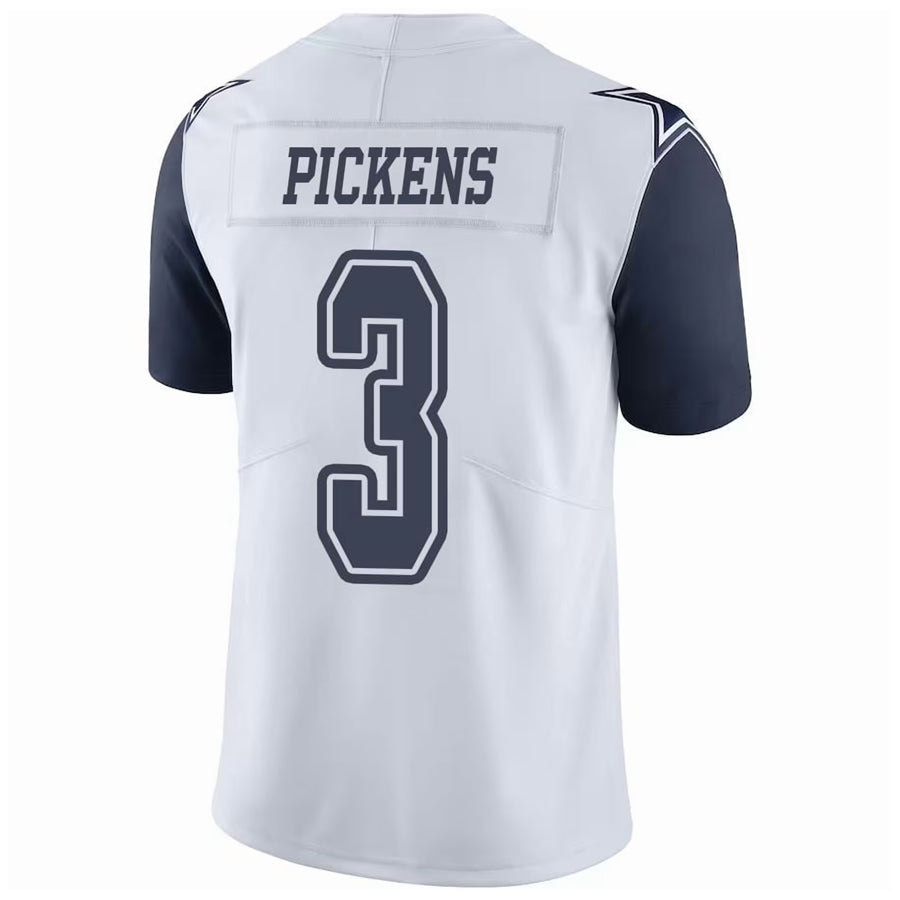 Jamed D.Cowboys #3 George Pickens Player White Throwback Stitched Jerseys