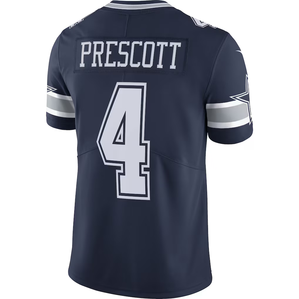 Jamed D.Cowboys #4 Dak Prescott Navy Vapor Limited Player Stitched Jerseys