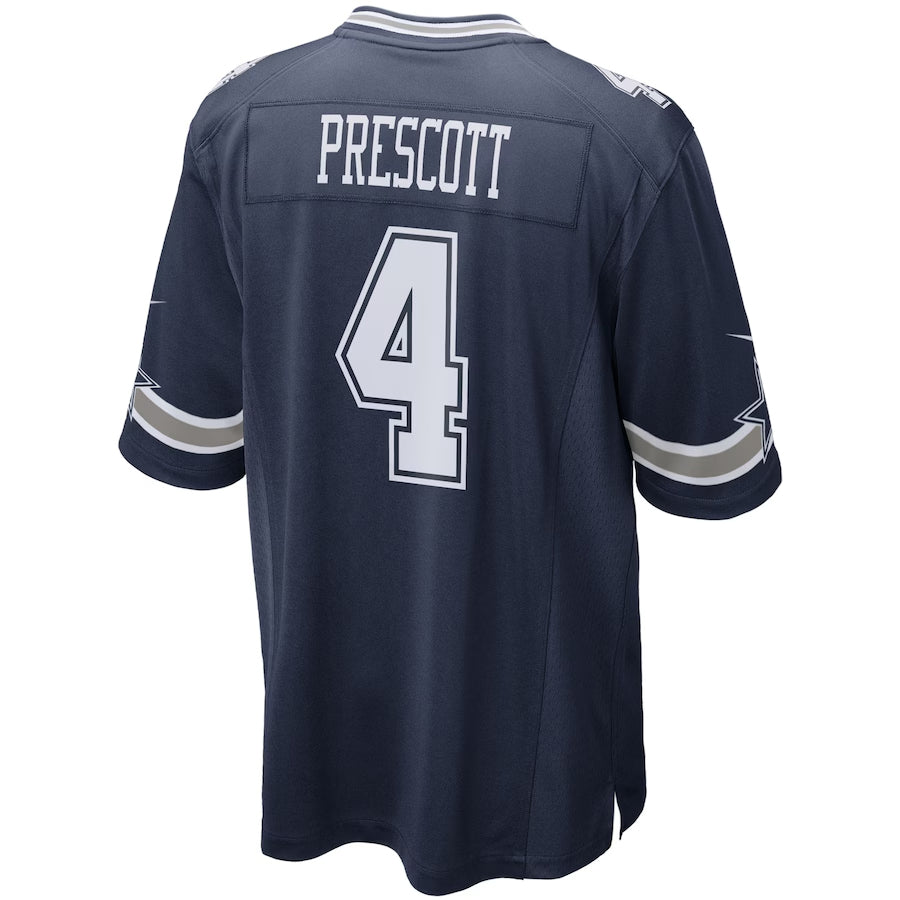 Jamed D.Cowboys #4 Dak Prescott Player Navy Home Game Stitched Jerseys