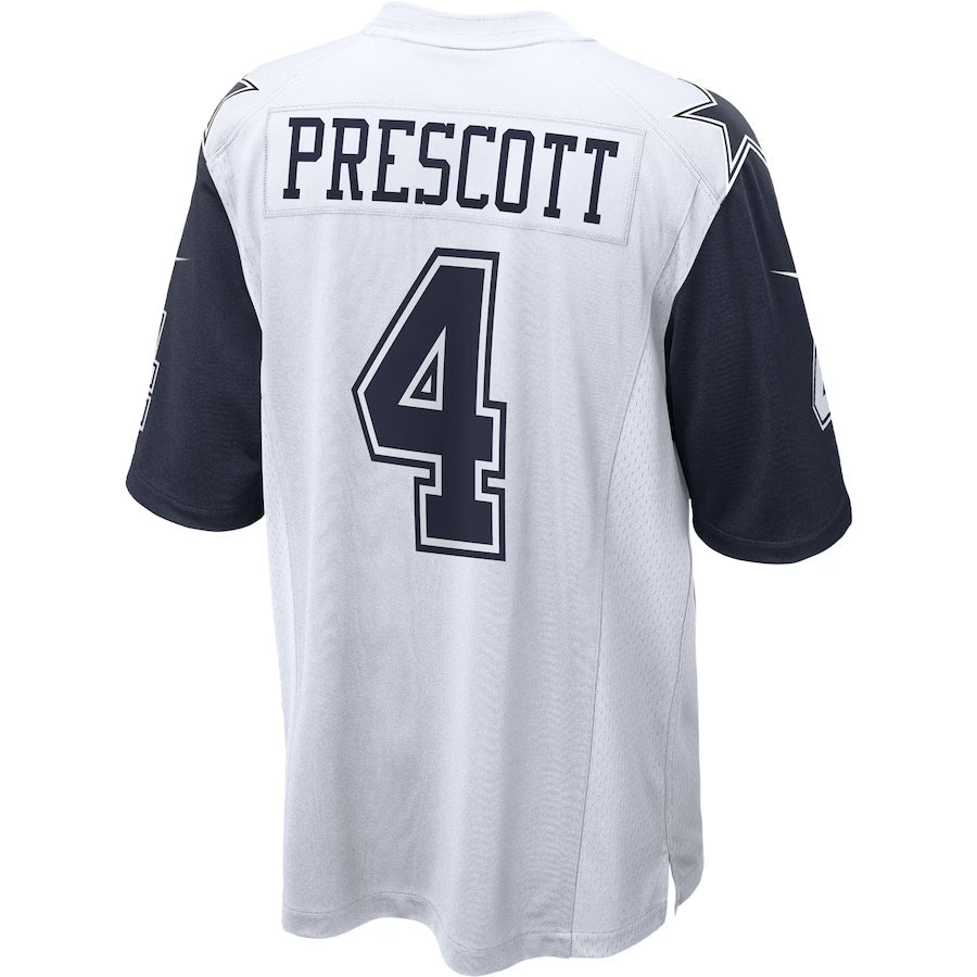 Jamed D.Cowboys #4 Dak Prescott Player White Alternate Game Stitched Jerseys