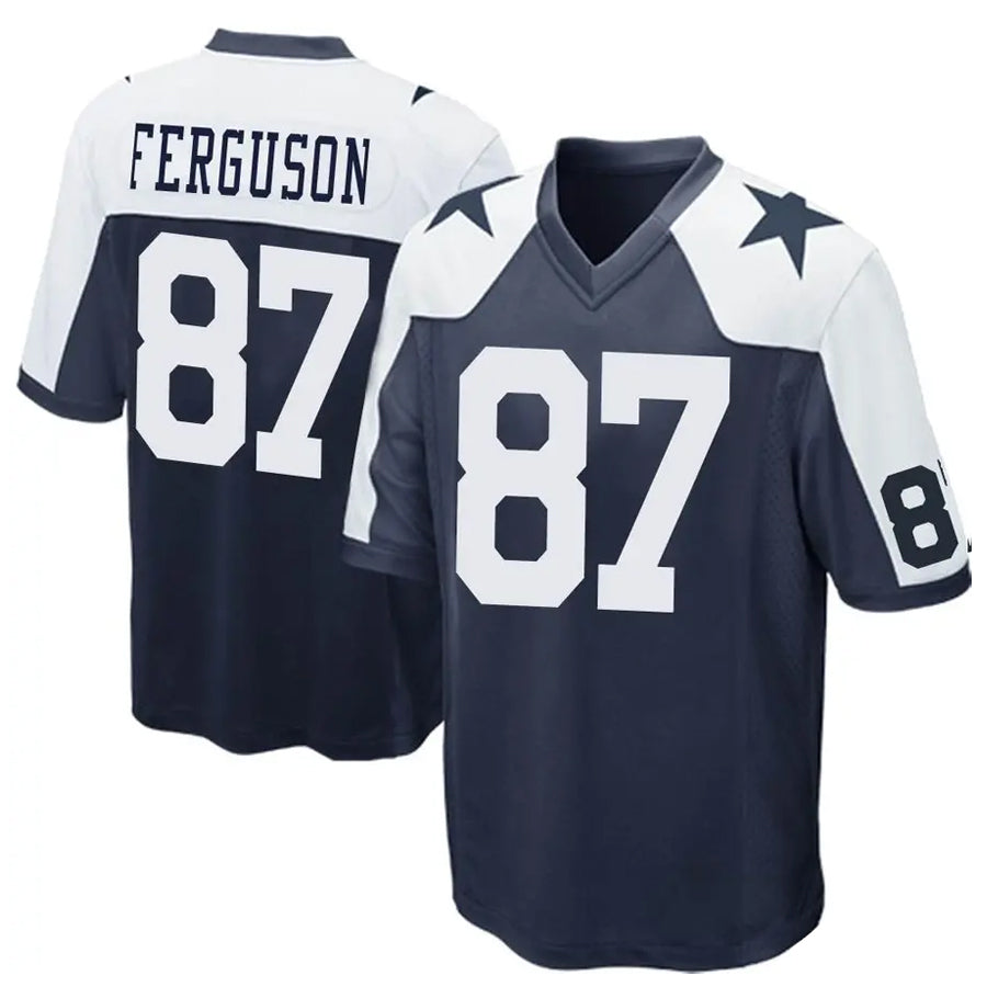 Jamed D.Cowboys #87 Jake Ferguson Player Navy Alternate Home Game Stitched Jerseys