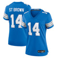 Jamed D.Lions Home Game Stitched Jerseys - Blue - #14 Amon-Ra St. Brown Player