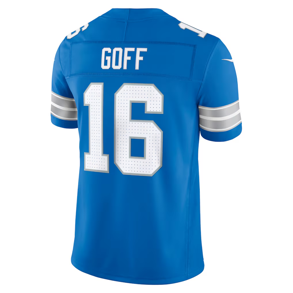 Jamed D.Lions #16 Jared Goff Blue Team Vapor F.U.S.E. Stitched Limited Stitched Jerseys