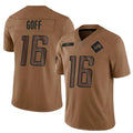 Jamed D.Lions #16 Jared Goff Player Brown Salute To Service Limited Stitched Jerseys