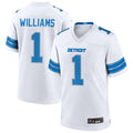 Jamed D.Lions #1 Jameson Williams Player White Home Game Football Jerseys
