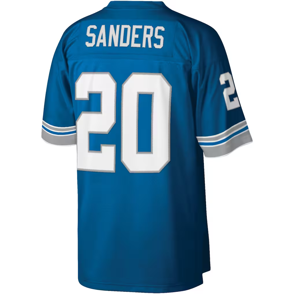 Jamed D.Lions #20 Barry Sanders Mitchell & Ness Blue Legacy Replica Stitched Jerseys