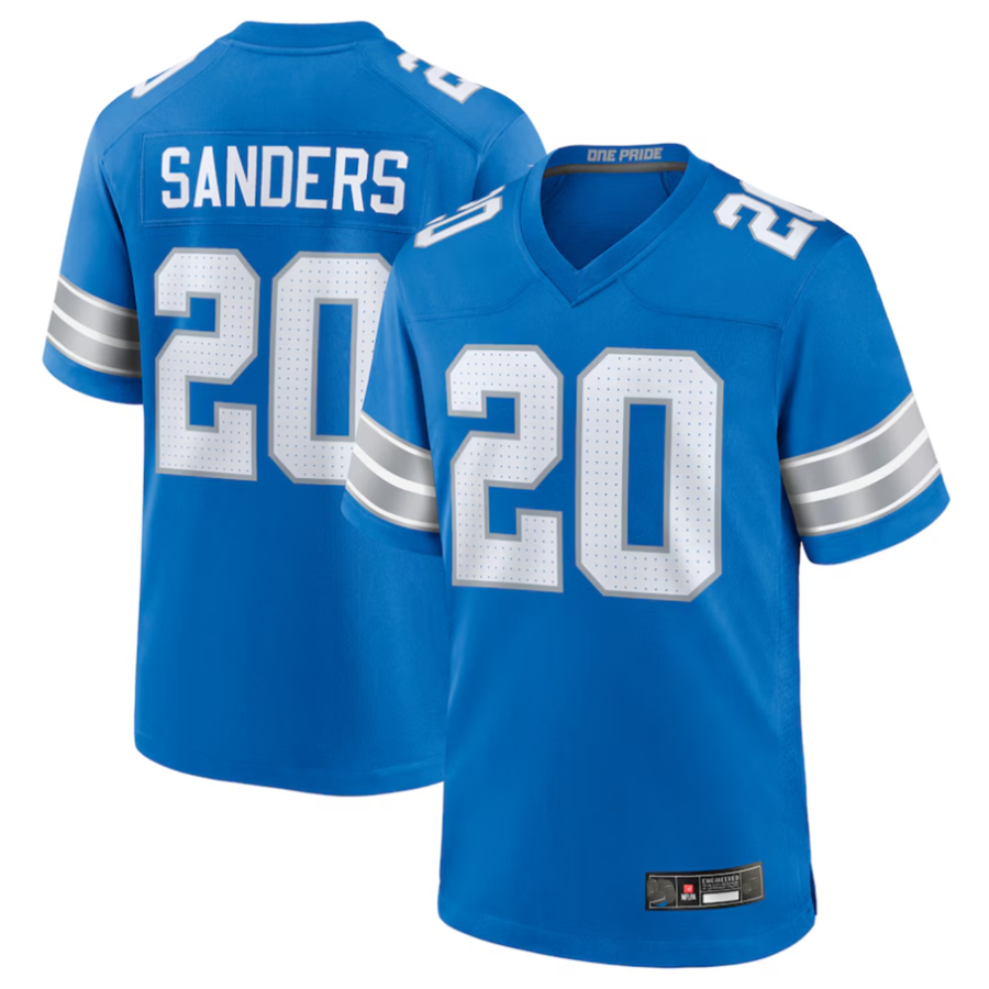 Jamed D.Lions #20 Barry Sanders Player Blue Game Stitched Jerseys