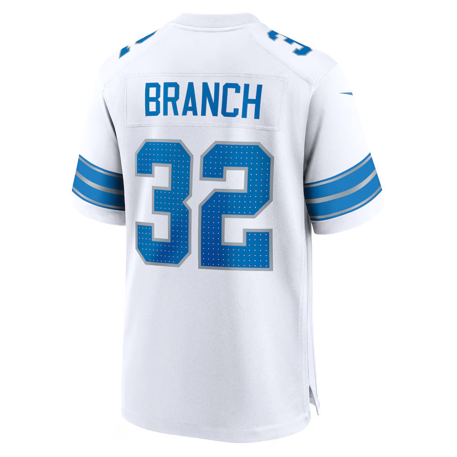 Jamed D.Lions #32 Brian Branch Player White Home Game Stitched Jerseys