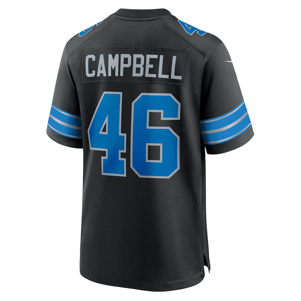 Jamed D.Lions #46 Jack Campbell Black 2nd Alternate Game Stitched Jerseys