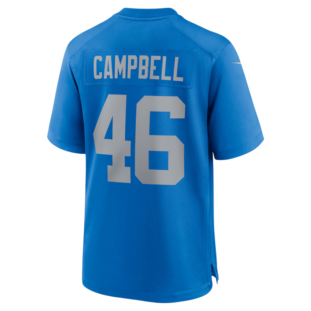 Jamed D.Lions #46 Jack Campbell Blue Game Stitched Jerseys