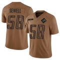 Jamed D.Lions #58 Penei Sewell Player Brown Salute To Service Limited Stitched Jerseys