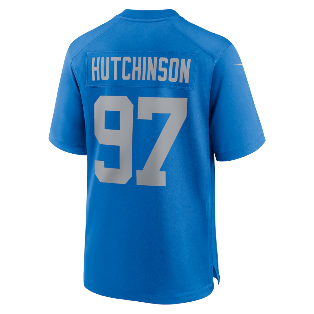 Jamed D.Lions #97 Aidan Hutchinson Blue Alternate Game Stitched Jerseys