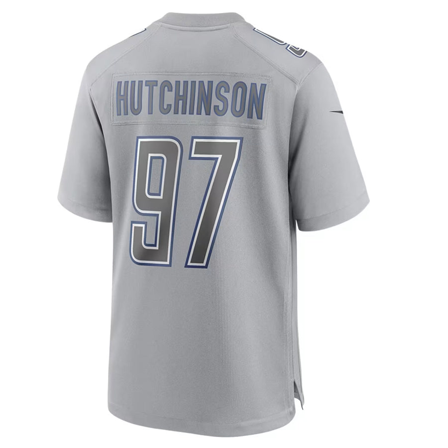Jamed D.Lions #97 Aidan Hutchinson Player Grey Atmosphere Fashion Stitched Jerseys