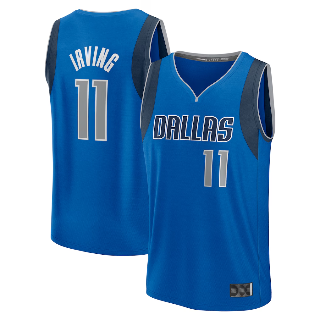 Jamed D.Mavericks #11 Kyrie Irving Blue Fast Break Replica Player Jerseys - Icon Edition