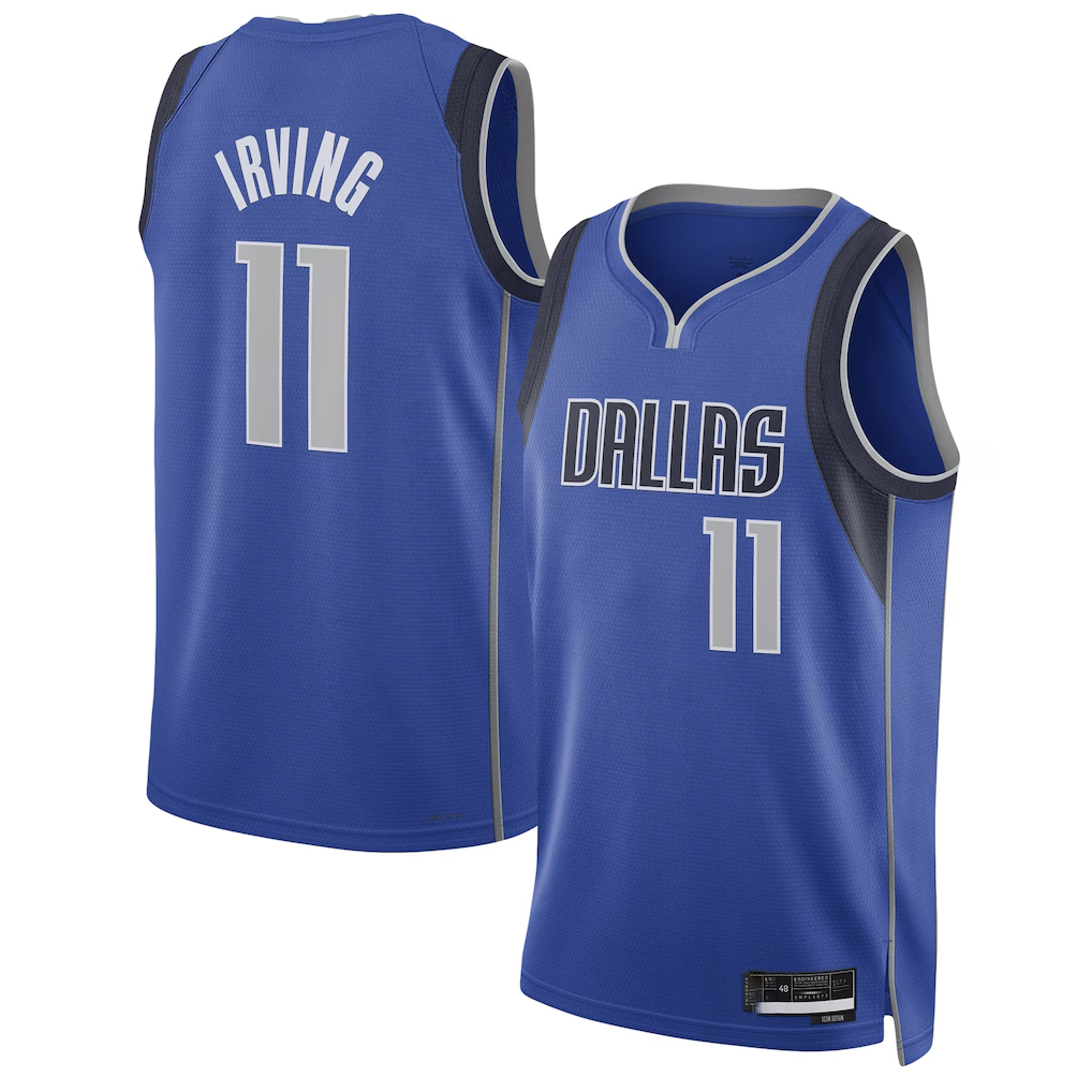 Jamed D.Mavericks #11 Kyrie Irving Blue Swingman Jerseys - Icon Edition
