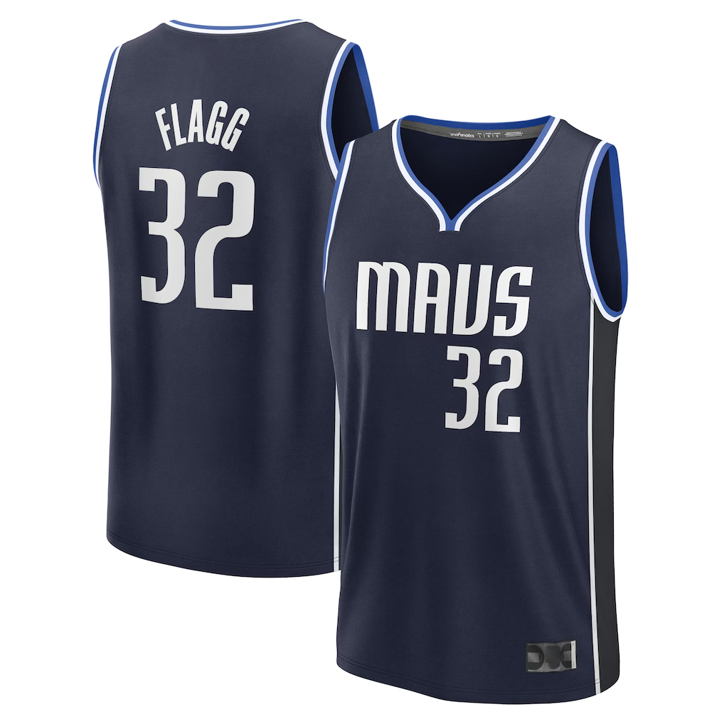 Jamed D.Mavericks #32 Cooper Flagg Navy 2025 Draft First Round Pick Fast Break Replica Jerseys - Statement Edition