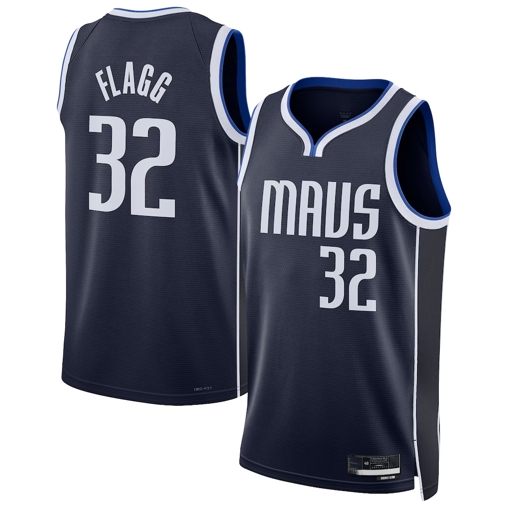 Jamed D.Mavericks #32 Cooper Flagg  Navy Swingman Jerseys - Statement Edition