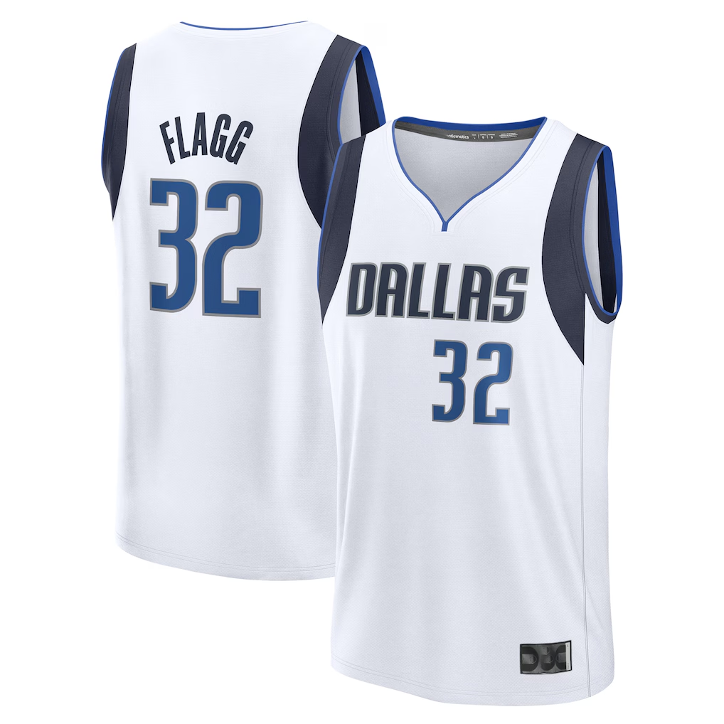 Jamed D.Mavericks #32 Cooper Flagg White 2025 Draft First Round Pick Fast Break Replica Jerseys - Association Edition