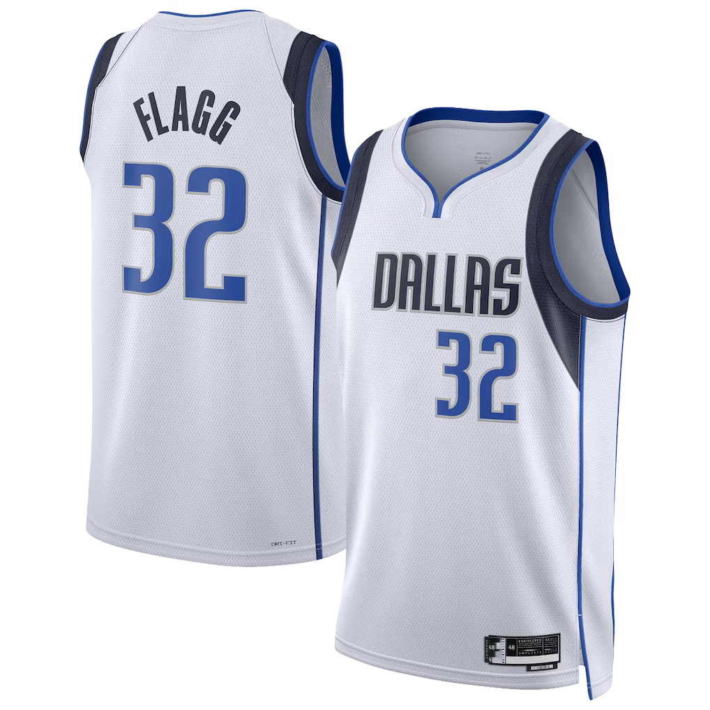 Jamed D.Mavericks #32 Cooper Flagg White Swingman Player Jerseys - Association Edition