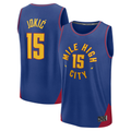 Jamed D.Nuggets #15 Nikola Jokic  Blue Fast Break Replica Player Jerseys - Statement Edition