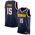 Jamed D.Nuggets #15 Nikola Jokic Navy Swingman Jerseys - Icon Edition