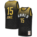 Jamed D.Nuggets #15 Nikola Jokic Rising Stars Challenge Mitchell & Ness Black Hardwood Classics Swingman Jerseys