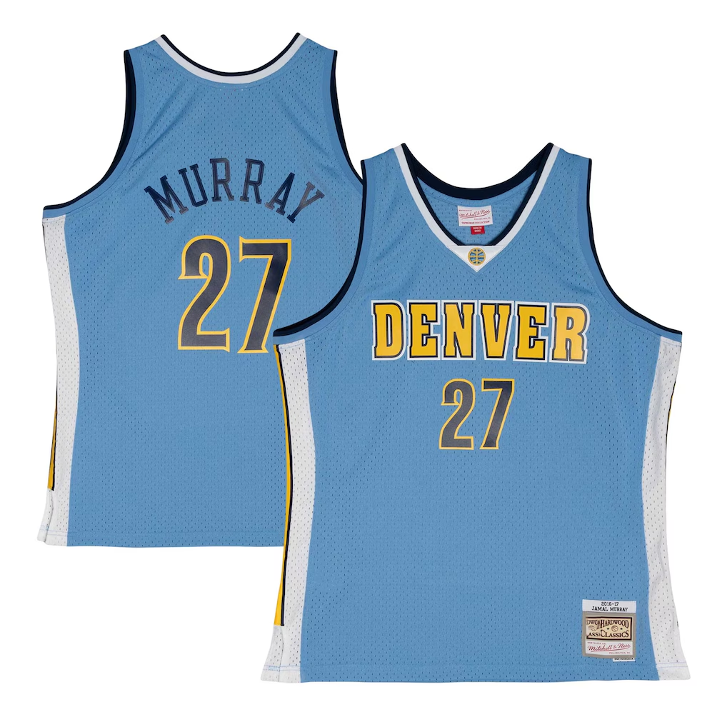 Jamed D.Nuggets #27 Jamal Murray Mitchell & Ness Powder Blue 2016-17 Throwback Swingman Jerseys