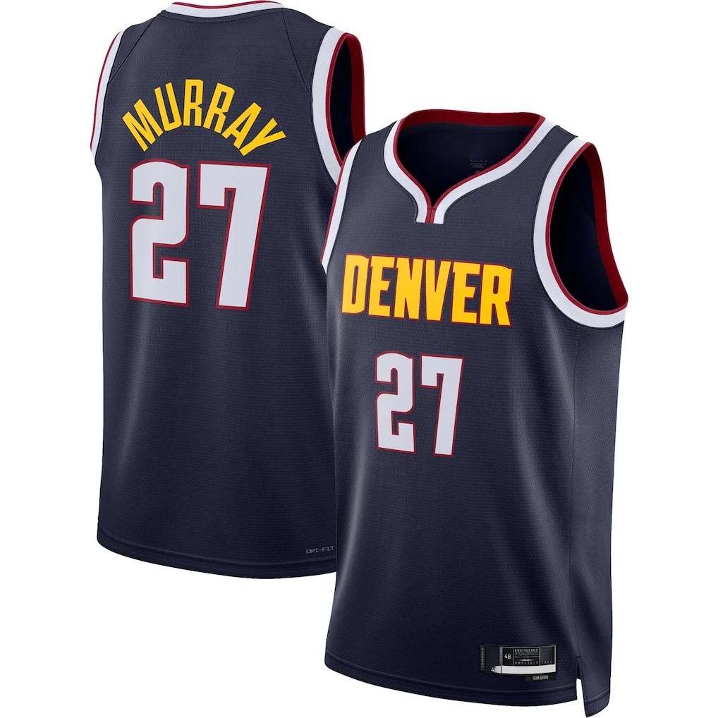 Jamed D.Nuggets #27 Jamal Murray Navy Swingman Jerseys - Icon Edition