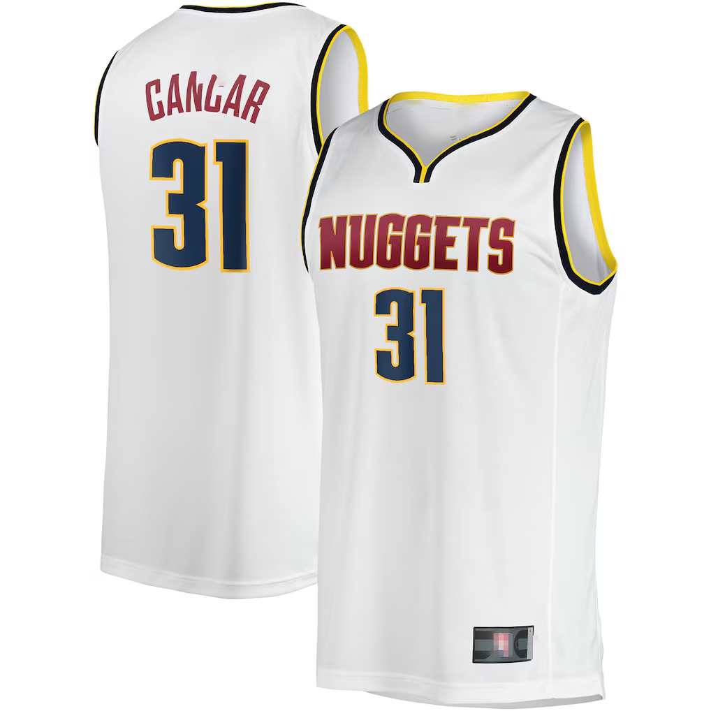 Jamed D.Nuggets #31 Vlatko Cancar White Fast Break Player Jerseys - Association Edition