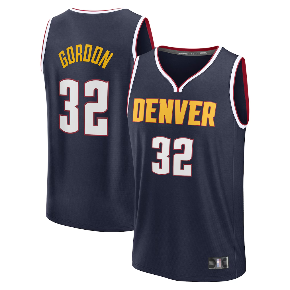 Jamed D.Nuggets #32 Aaron Gordon Navy Fast Break Replica Player Jerseys - Icon Edition