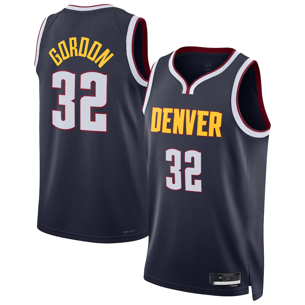 Jamed D.Nuggets #32 Aaron Gordon Navy Swingman Jerseys - Icon Edition