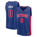 Jamed D.Pistons #0 Jalen Duren  Blue Fast Break Replica Jerseys - Icon Edition