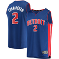 Jamed D.Pistons #2 Cade Cunningham  Blue 2021 Draft First Round Pick Fast Break Replica Jerseys - Icon Edition