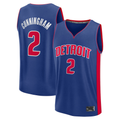 Jamed D.Pistons #2 Cade Cunningham  Blue Fast Break Replica Player Jerseys - Icon Edition