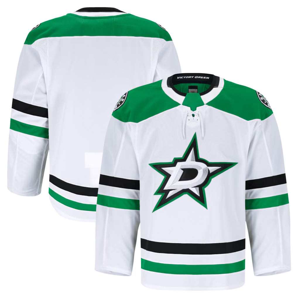 Jamed D.Stars White Away Authentic Pro Jerseys