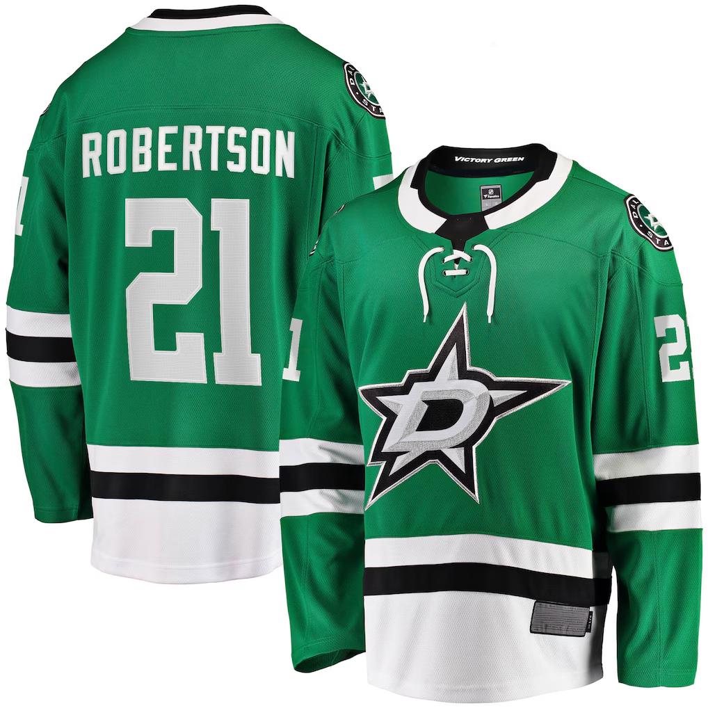 Jamed D.Stars #21 Jason Robertson Kelly Green Home Breakaway Replica Jerseys