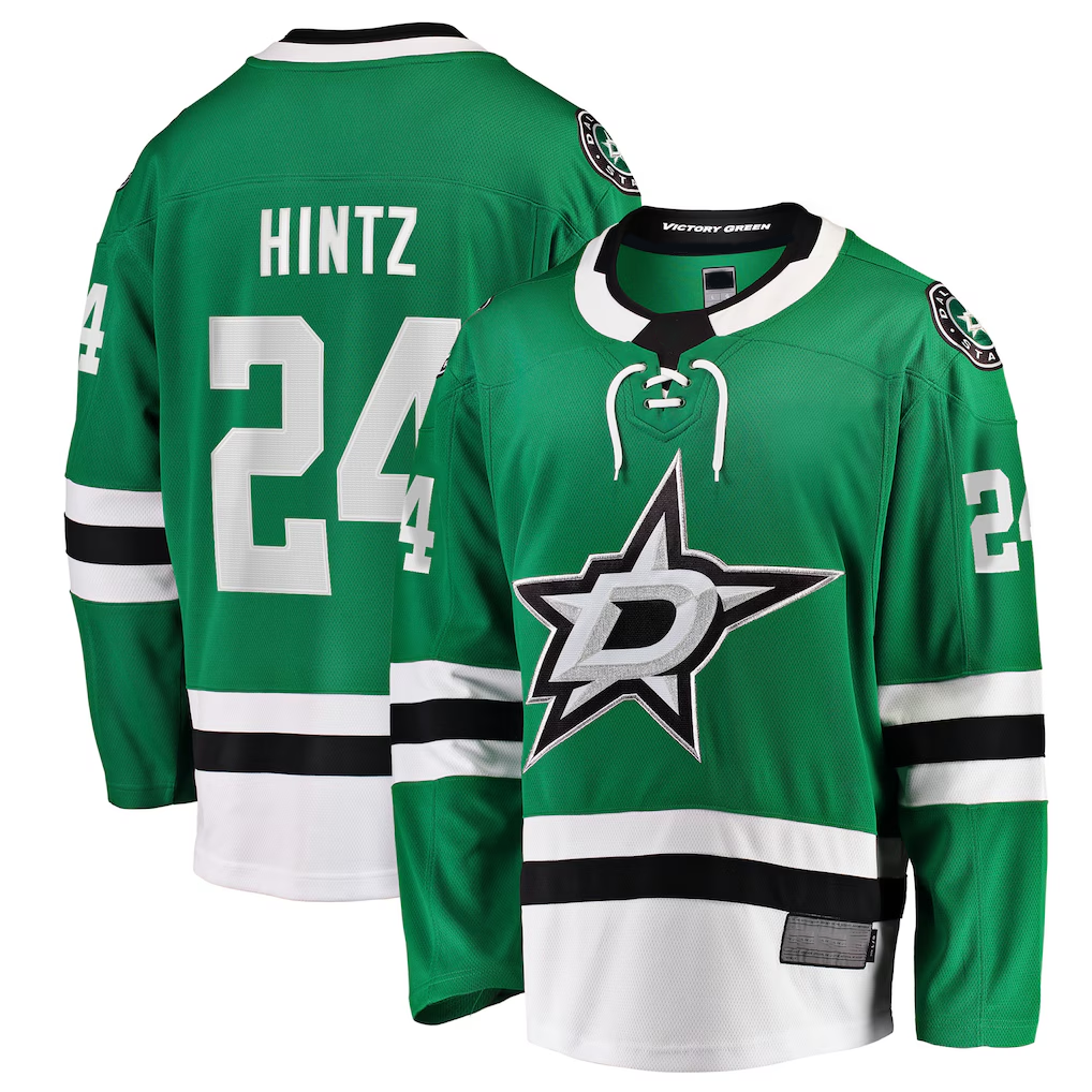Jamed D.Stars #24 Roope Hintz Kelly Green Home Breakaway Player Jerseys