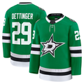 Jamed D.Stars #29 Jake Oettinger Kelly Green Home Premium Jerseys