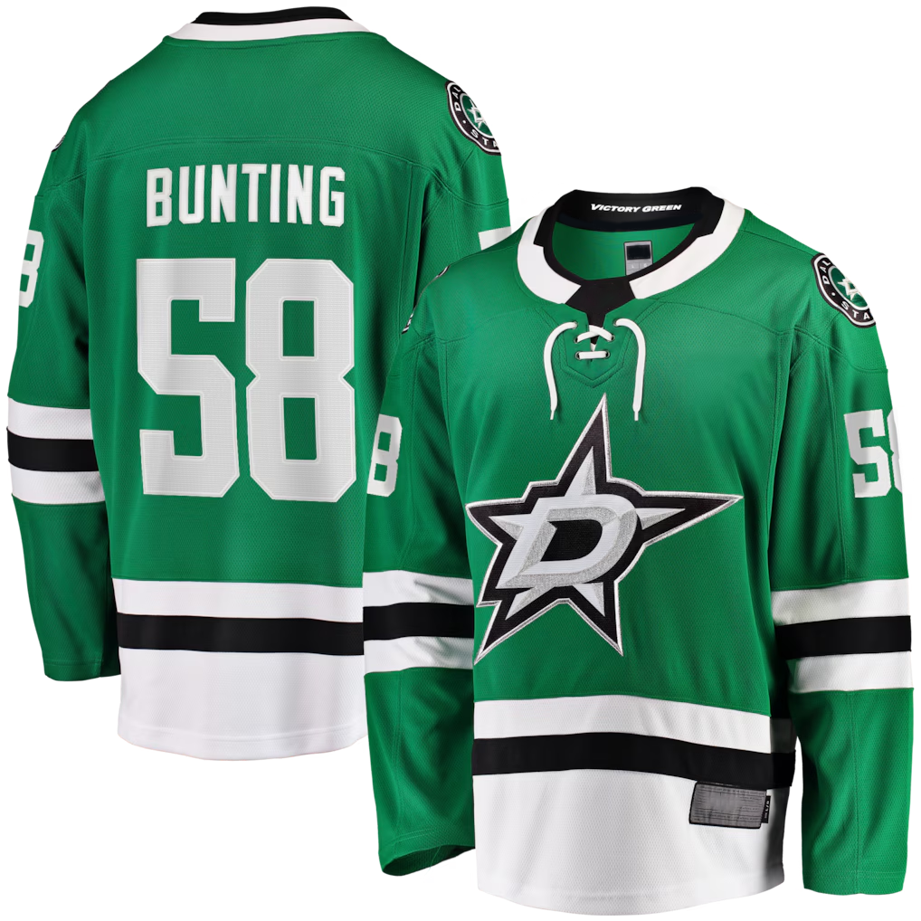 Jamed D.Stars #58 Michael Bunting Kelly Green Home Breakaway Jerseys