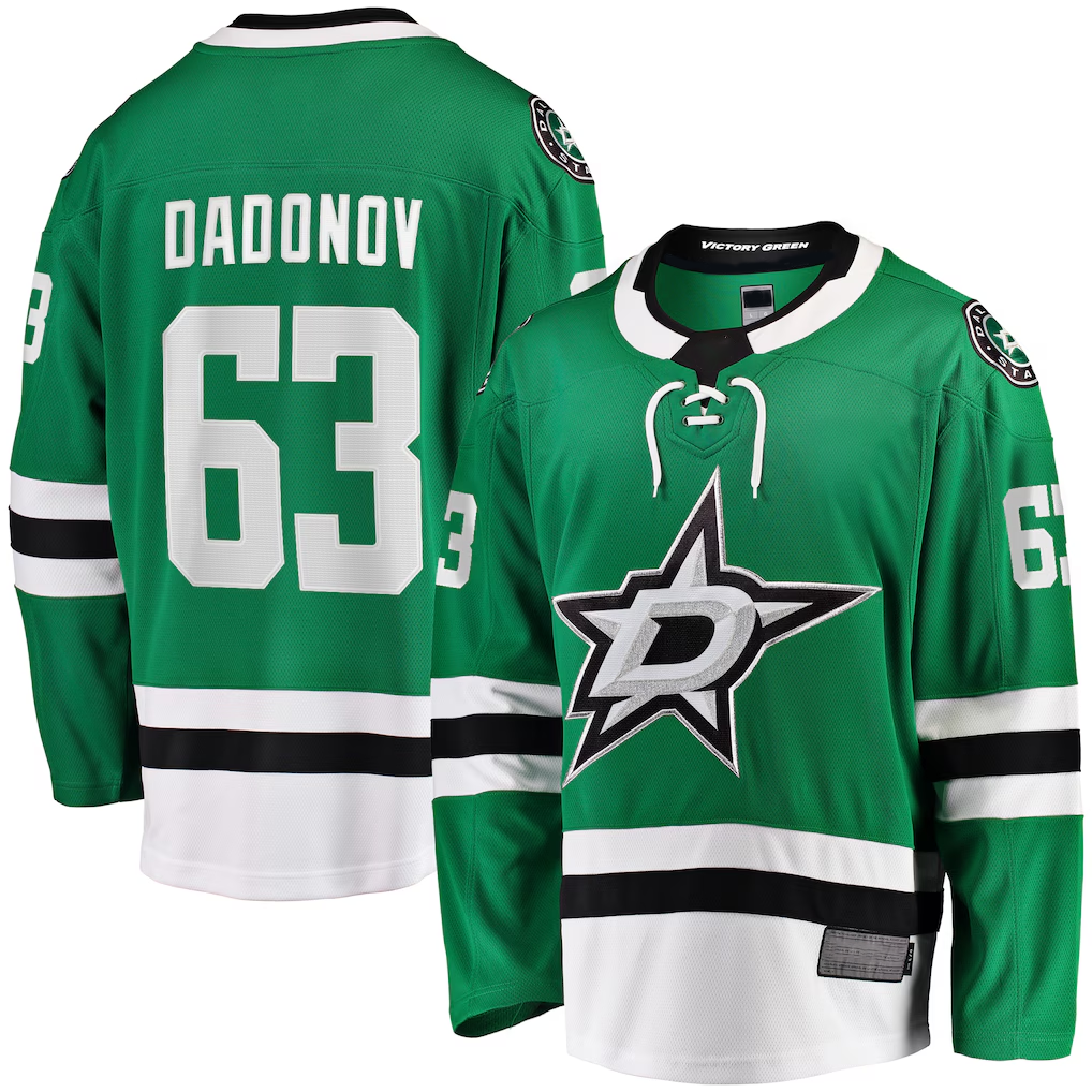 Jamed D.Stars #63 Evgenii Dadonov Green Home Breakaway Jerseys