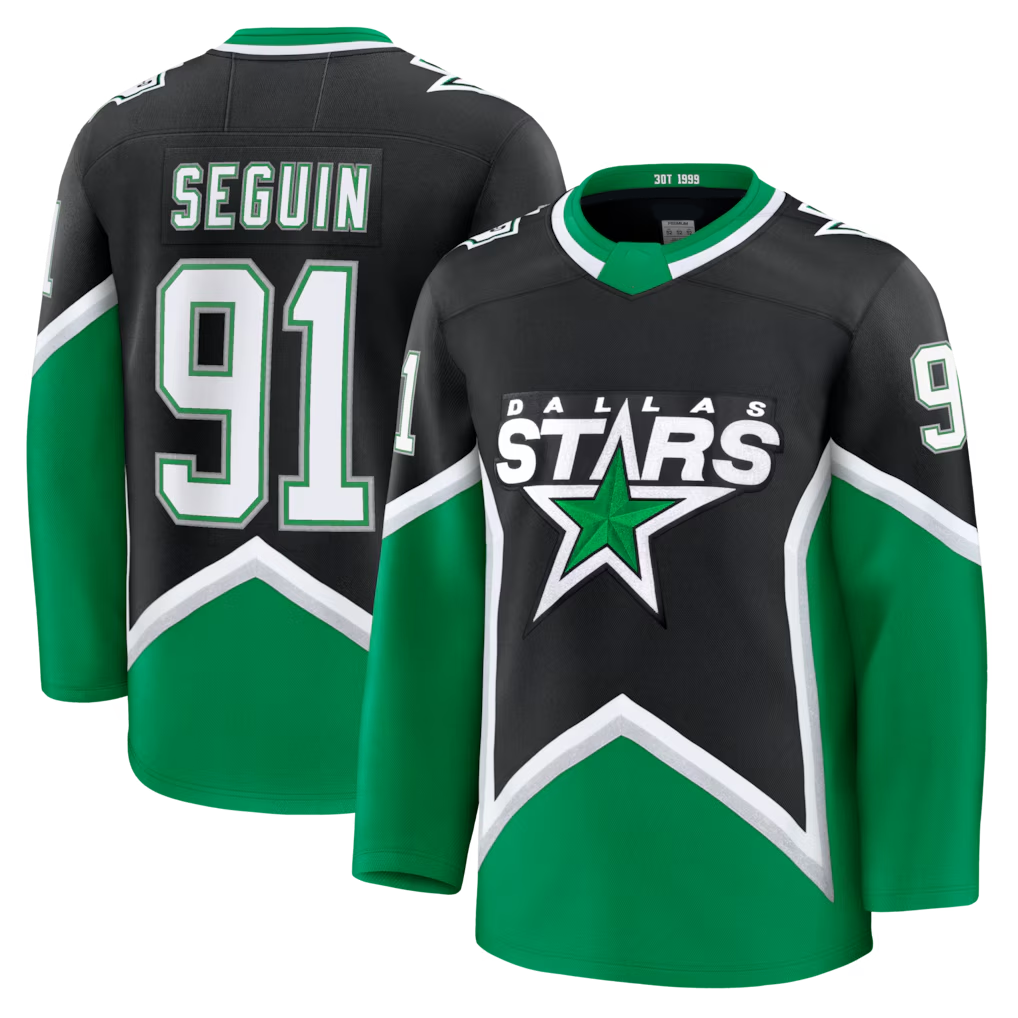 Jamed D.Stars #91 Tyler Seguin Black Alternate Premium Jerseys