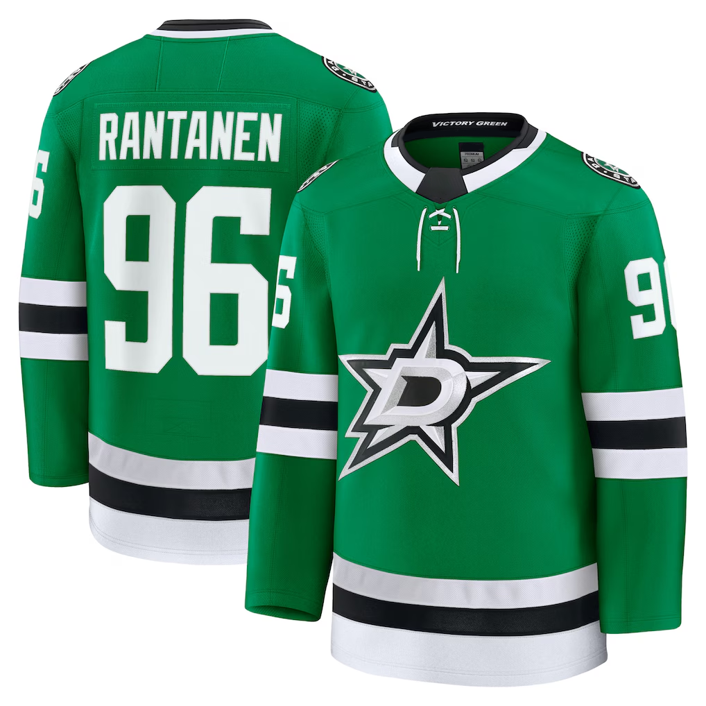 Jamed D.Stars #96 Mikko Rantanen Kelly Green Home Premium Jerseys