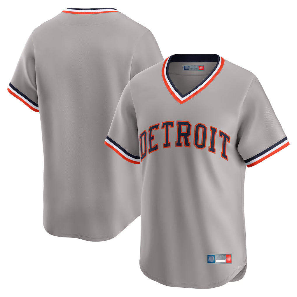 Jamed D.Tigers Gray Cooperstown T-shirt Home Game Blank Player Stitched Jerseys