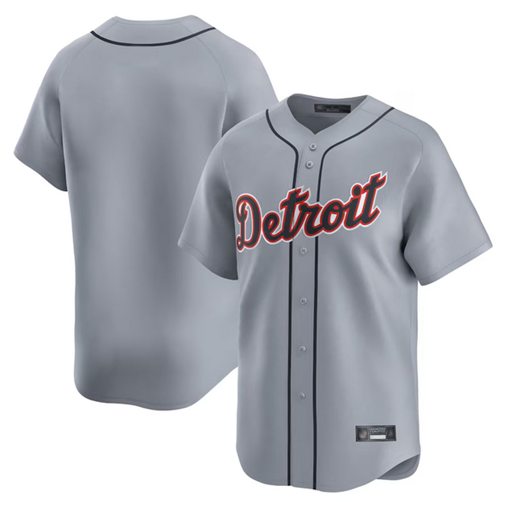 Jamed D.Tigers Gray Home Limited Blank Player Stitched Jerseys
