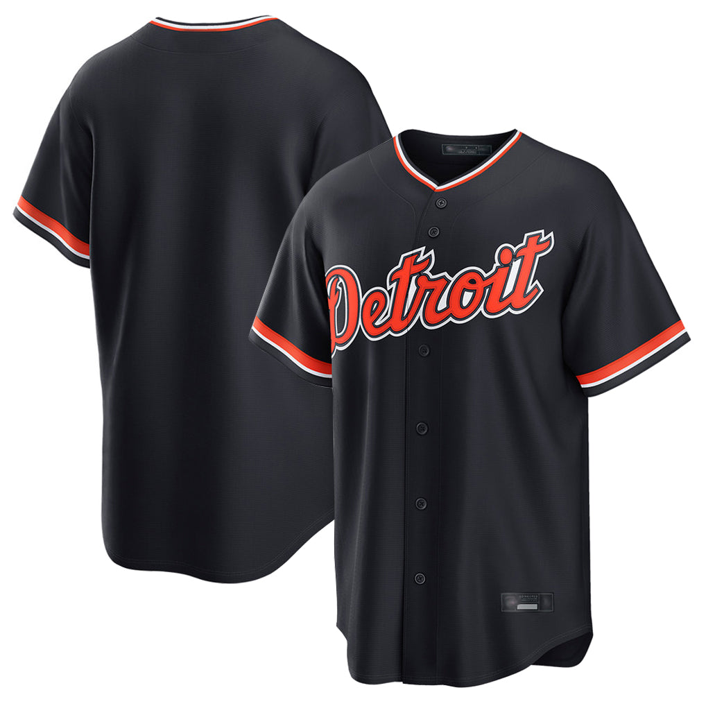 Jamed D.Tigers Navy Home Game Blank Player Stitched Jerseys
