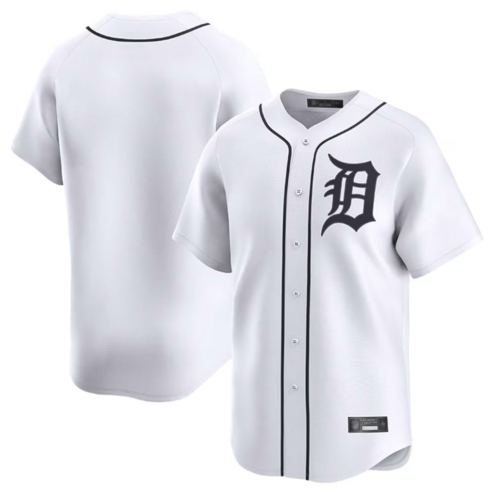Jamed D.Tigers White Home Limited Blank Player Stitched Jerseys